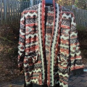 Men's Multicolor Patterned Cardigan